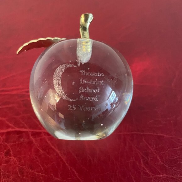 Toronto District School Board 25 Years Glass Paperweight - Picture 3 of 6